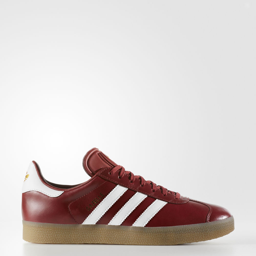 Adidas Gazelle - Originals ανδρικα - Κοκκινα/Ασπρα/Χρυσο Χρωμα Μεταλλικός,Μέγεθος: EU 36 – 54 2/3 (9